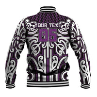 Custom Aotearoa Rangitane Baseball Jacket Maori Tribal Pattern Mix Poutama
