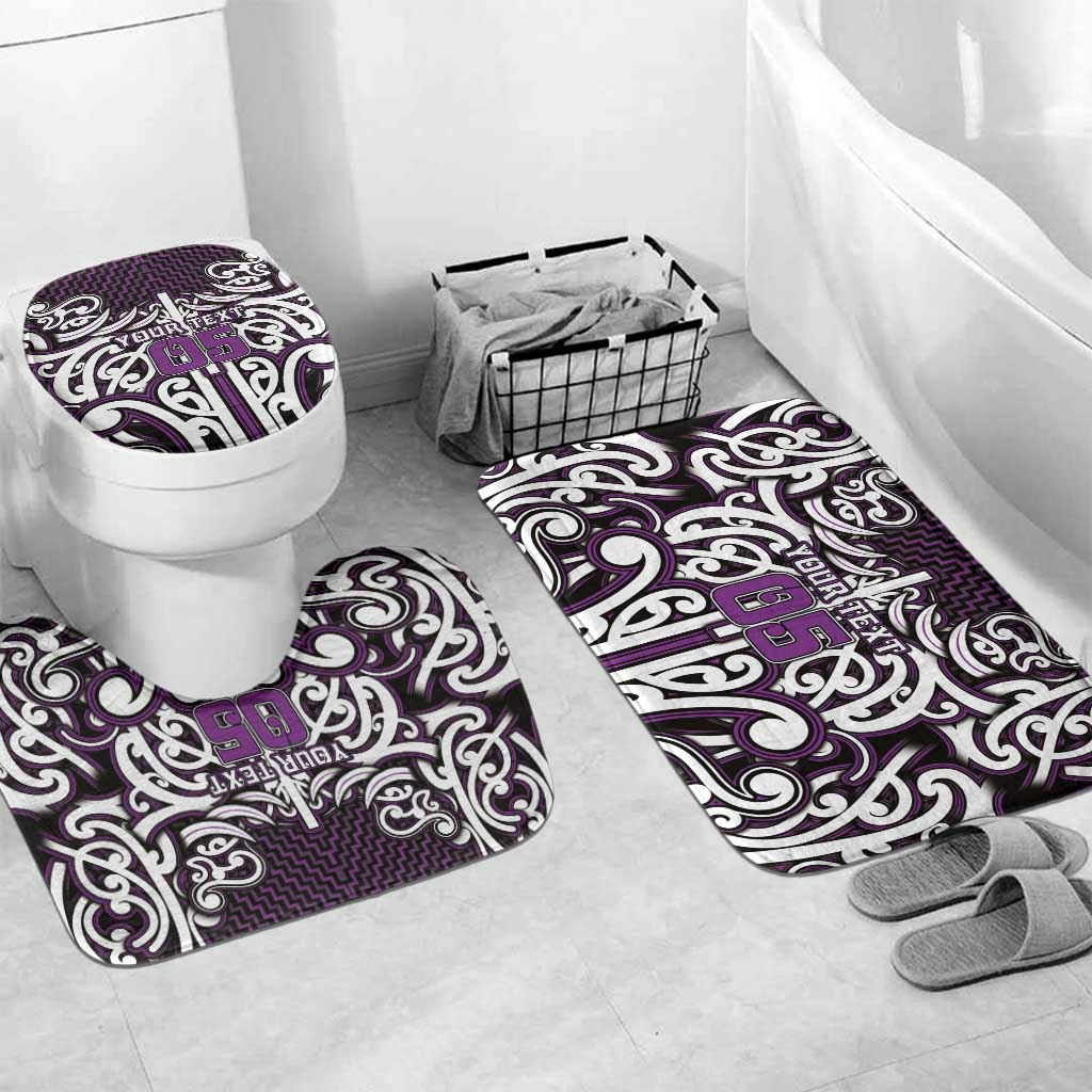 Custom Aotearoa Rangitane Bathroom Set Maori Tribal Pattern Mix Poutama