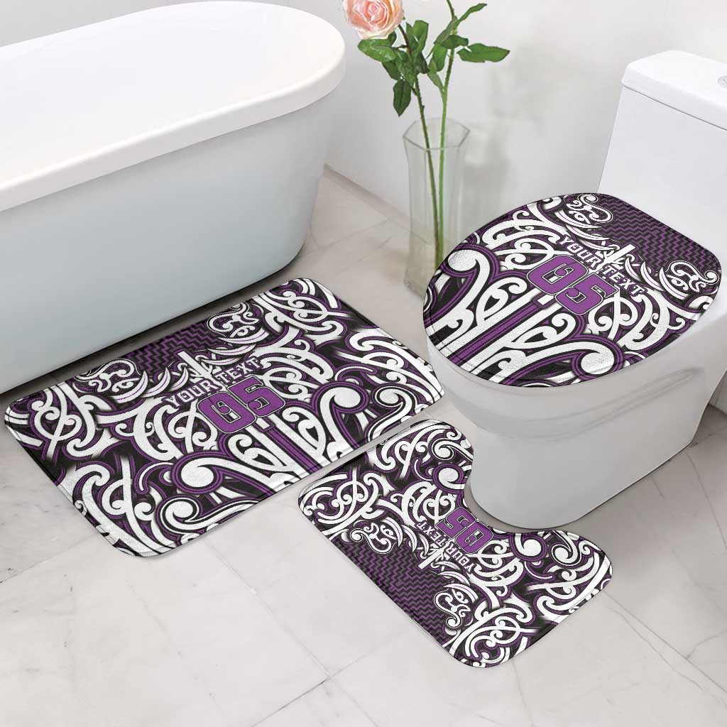 Custom Aotearoa Rangitane Bathroom Set Maori Tribal Pattern Mix Poutama