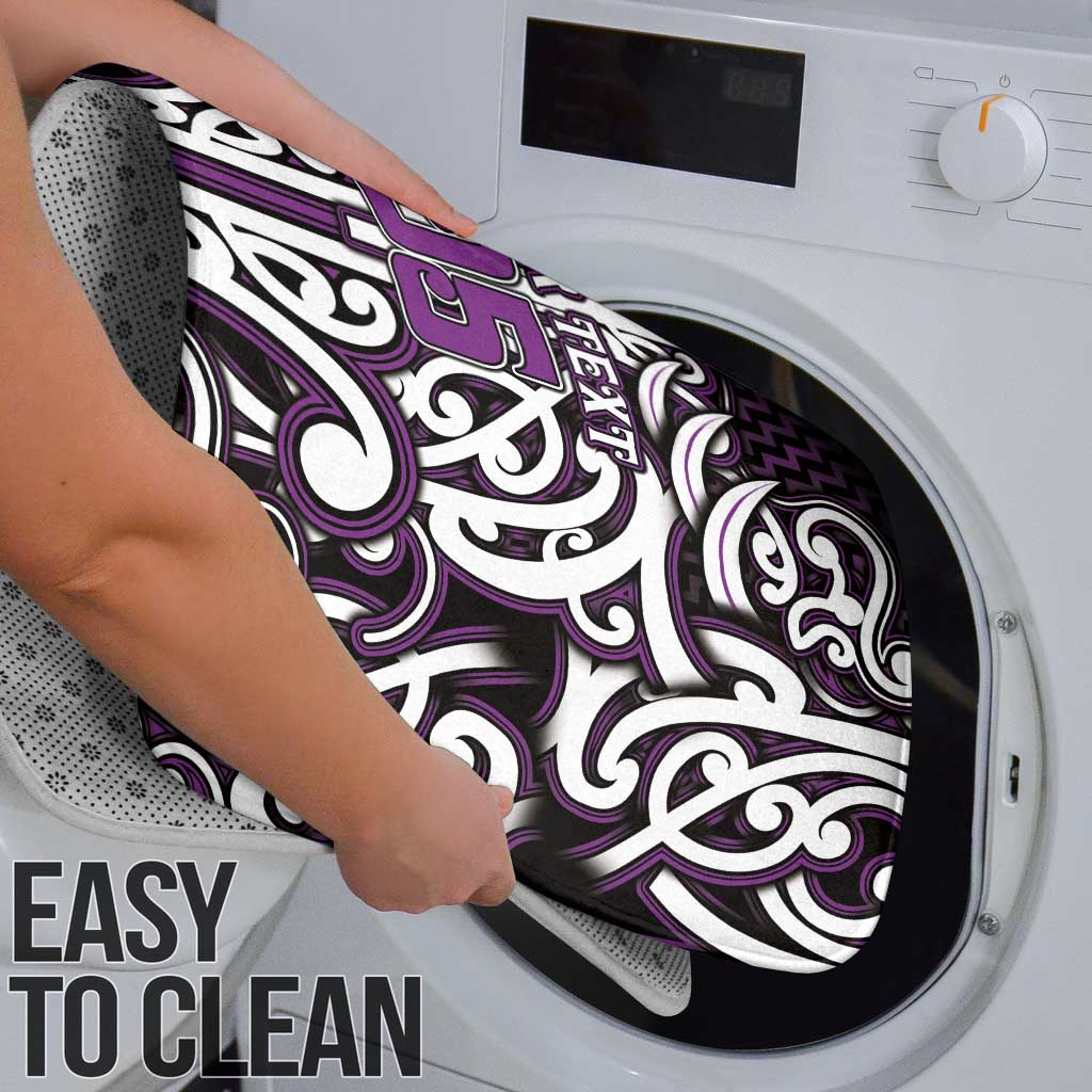 Custom Aotearoa Rangitane Bathroom Set Maori Tribal Pattern Mix Poutama