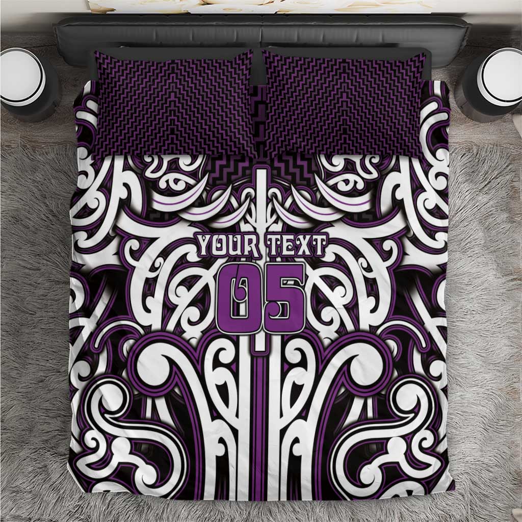 Custom Aotearoa Rangitane Bedding Set Maori Tribal Pattern Mix Poutama