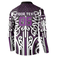 Custom Aotearoa Rangitane Button Sweatshirt Maori Tribal Pattern Mix Poutama LT05 - Polynesian Pride