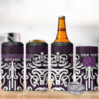 Custom Aotearoa Rangitane 4 in 1 Can Cooler Tumbler Maori Tribal Pattern Mix Poutama