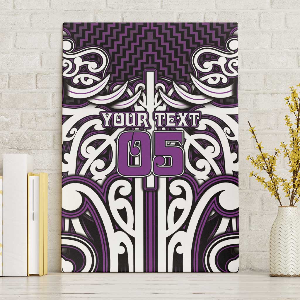 Custom Aotearoa Rangitane Canvas Wall Art Maori Tribal Pattern Mix Poutama