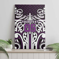 Custom Aotearoa Rangitane Canvas Wall Art Maori Tribal Pattern Mix Poutama