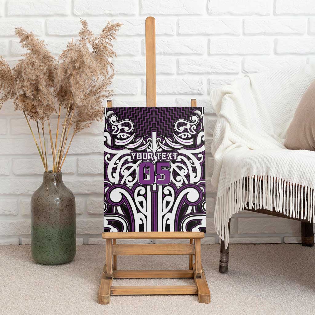 Custom Aotearoa Rangitane Canvas Wall Art Maori Tribal Pattern Mix Poutama