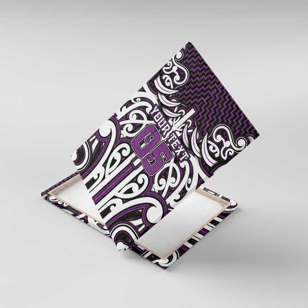 Custom Aotearoa Rangitane Canvas Wall Art Maori Tribal Pattern Mix Poutama