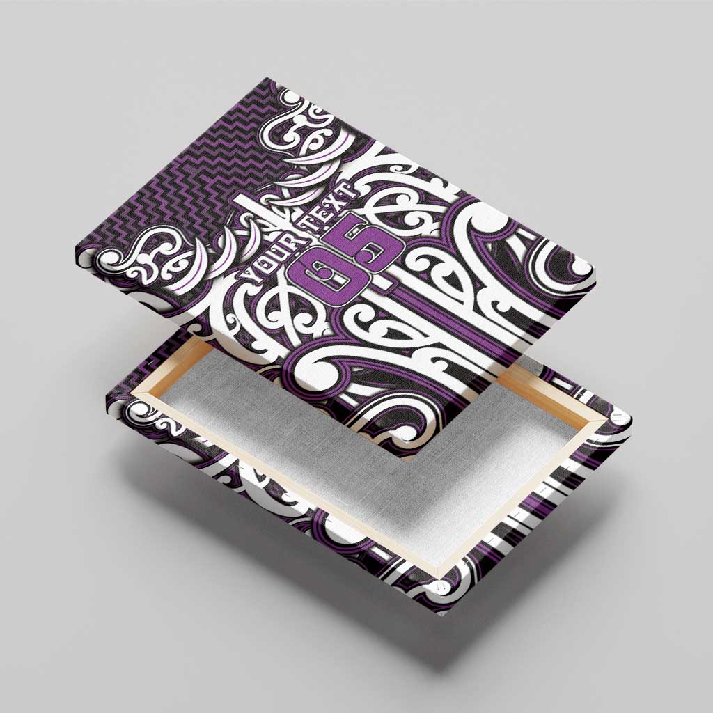 Custom Aotearoa Rangitane Canvas Wall Art Maori Tribal Pattern Mix Poutama