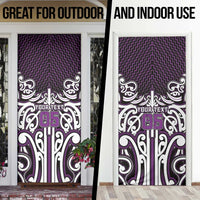 Custom Aotearoa Rangitane Door Cover Maori Tribal Pattern Mix Poutama