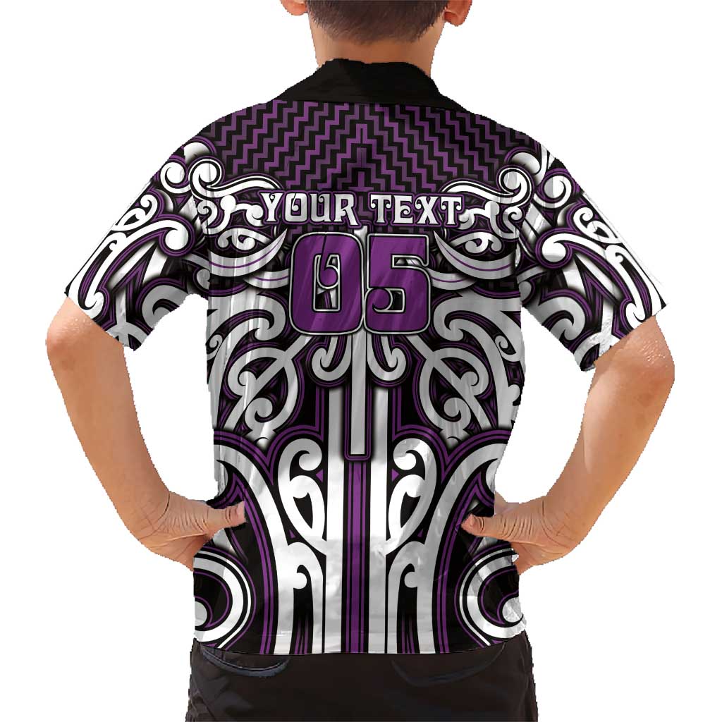 Custom Aotearoa Rangitane Family Matching Off The Shoulder Long Sleeve Dress and Hawaiian Shirt Maori Tribal Pattern Mix Poutama