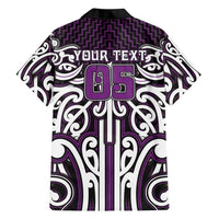 Custom Aotearoa Rangitane Family Matching Off The Shoulder Long Sleeve Dress and Hawaiian Shirt Maori Tribal Pattern Mix Poutama