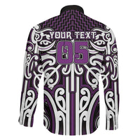 Custom Aotearoa Rangitane Family Matching Off The Shoulder Long Sleeve Dress and Hawaiian Shirt Maori Tribal Pattern Mix Poutama