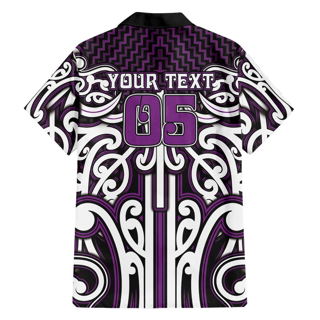 Custom Aotearoa Rangitane Family Matching Off Shoulder Short Dress and Hawaiian Shirt Maori Tribal Pattern Mix Poutama