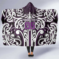 Custom Aotearoa Rangitane Hooded Blanket Maori Tribal Pattern Mix Poutama