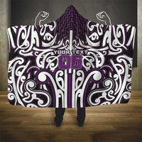 Custom Aotearoa Rangitane Hooded Blanket Maori Tribal Pattern Mix Poutama