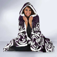 Custom Aotearoa Rangitane Hooded Blanket Maori Tribal Pattern Mix Poutama