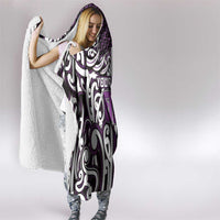 Custom Aotearoa Rangitane Hooded Blanket Maori Tribal Pattern Mix Poutama