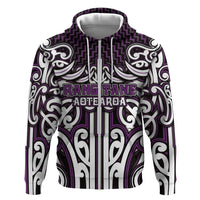 Custom Aotearoa Rangitane Hoodie Maori Tribal Pattern Mix Poutama