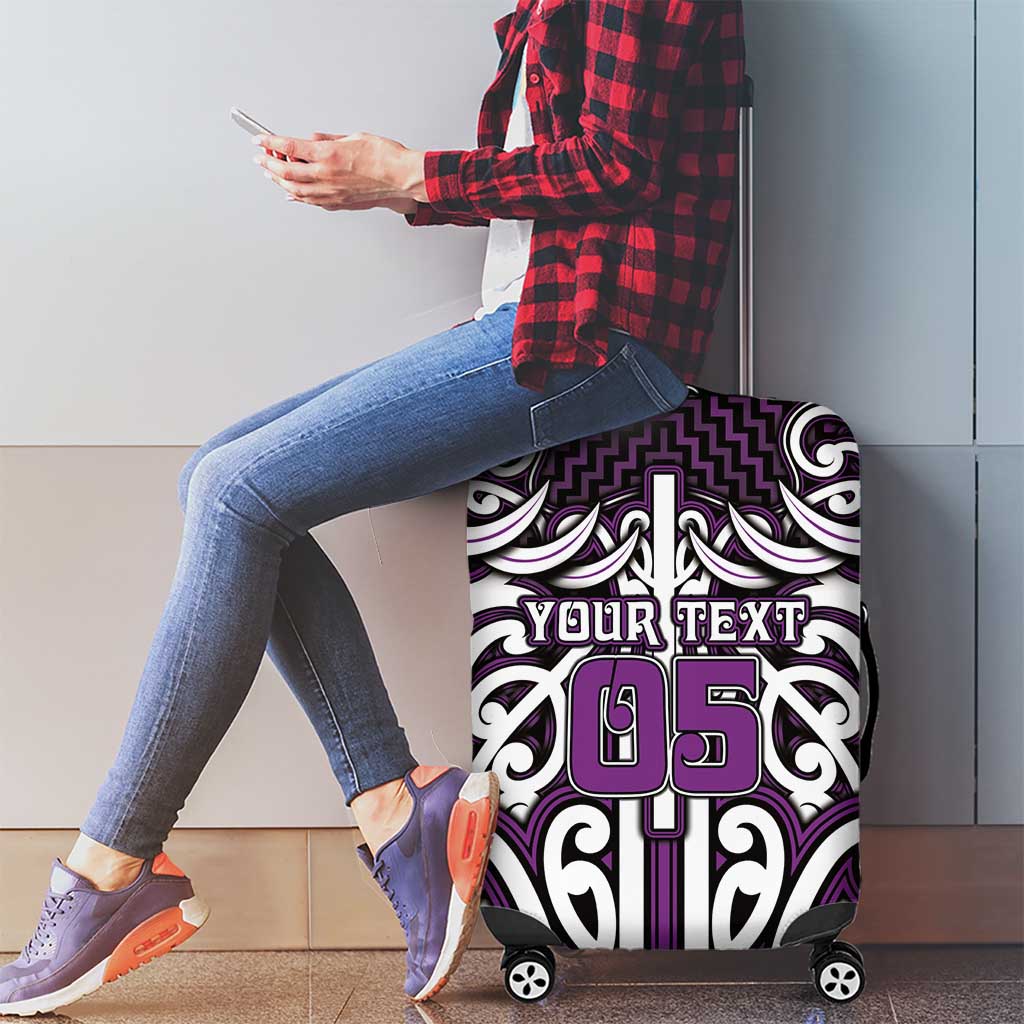 Custom Aotearoa Rangitane Luggage Cover Maori Tribal Pattern Mix Poutama