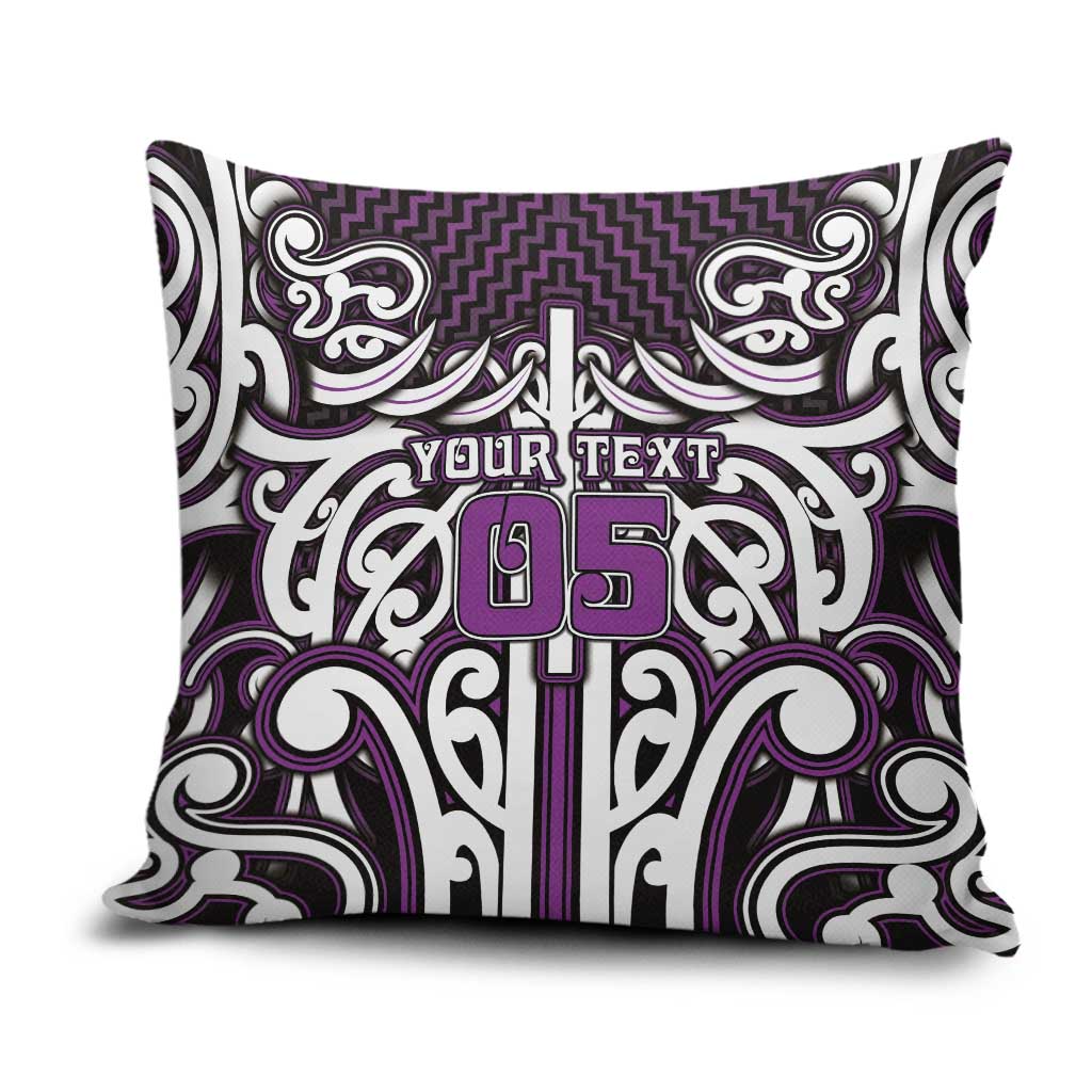 Custom Aotearoa Rangitane Pillow Cover Maori Tribal Pattern Mix Poutama