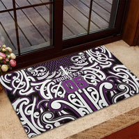 Custom Aotearoa Rangitane Rubber Doormat Maori Tribal Pattern Mix Poutama