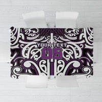 Custom Aotearoa Rangitane Tablecloth Maori Tribal Pattern Mix Poutama
