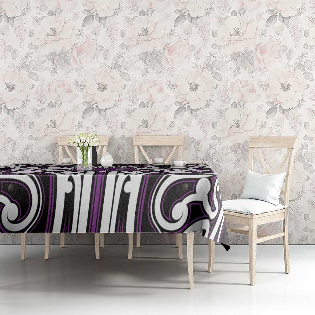 Custom Aotearoa Rangitane Tablecloth Maori Tribal Pattern Mix Poutama