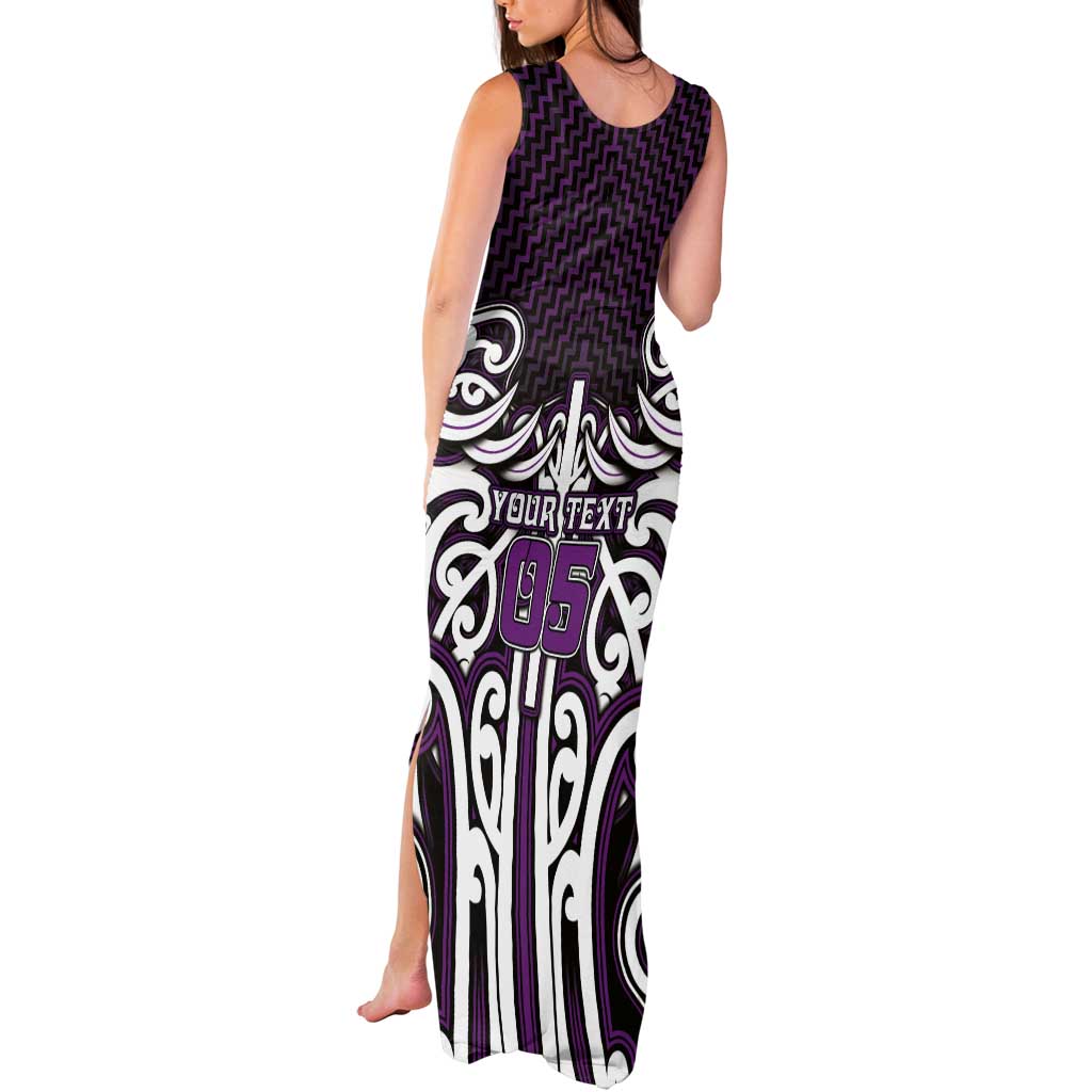 Custom Aotearoa Rangitane Tank Maxi Dress Maori Tribal Pattern Mix Poutama