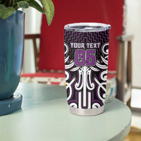 Custom Aotearoa Rangitane Tumbler Cup Maori Tribal Pattern Mix Poutama