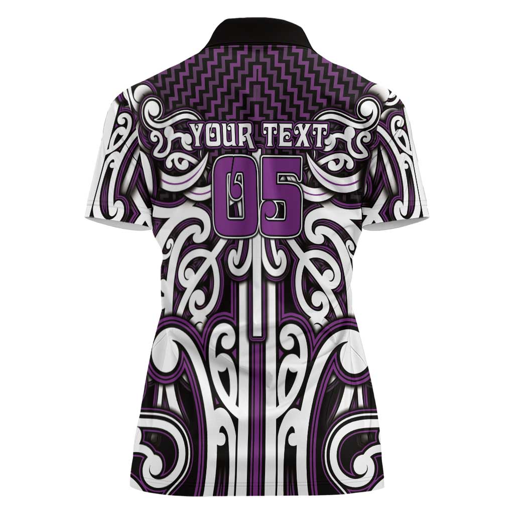 Custom Aotearoa Rangitane Women Polo Shirt Maori Tribal Pattern Mix Poutama