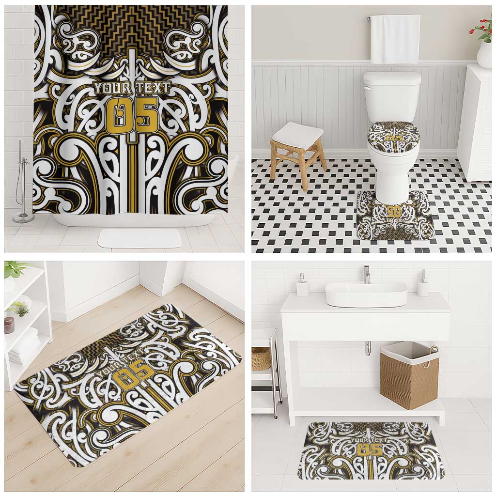 Custom Aotearoa Taranaki Bathroom Set Maori Tribal Pattern Mix Poutama