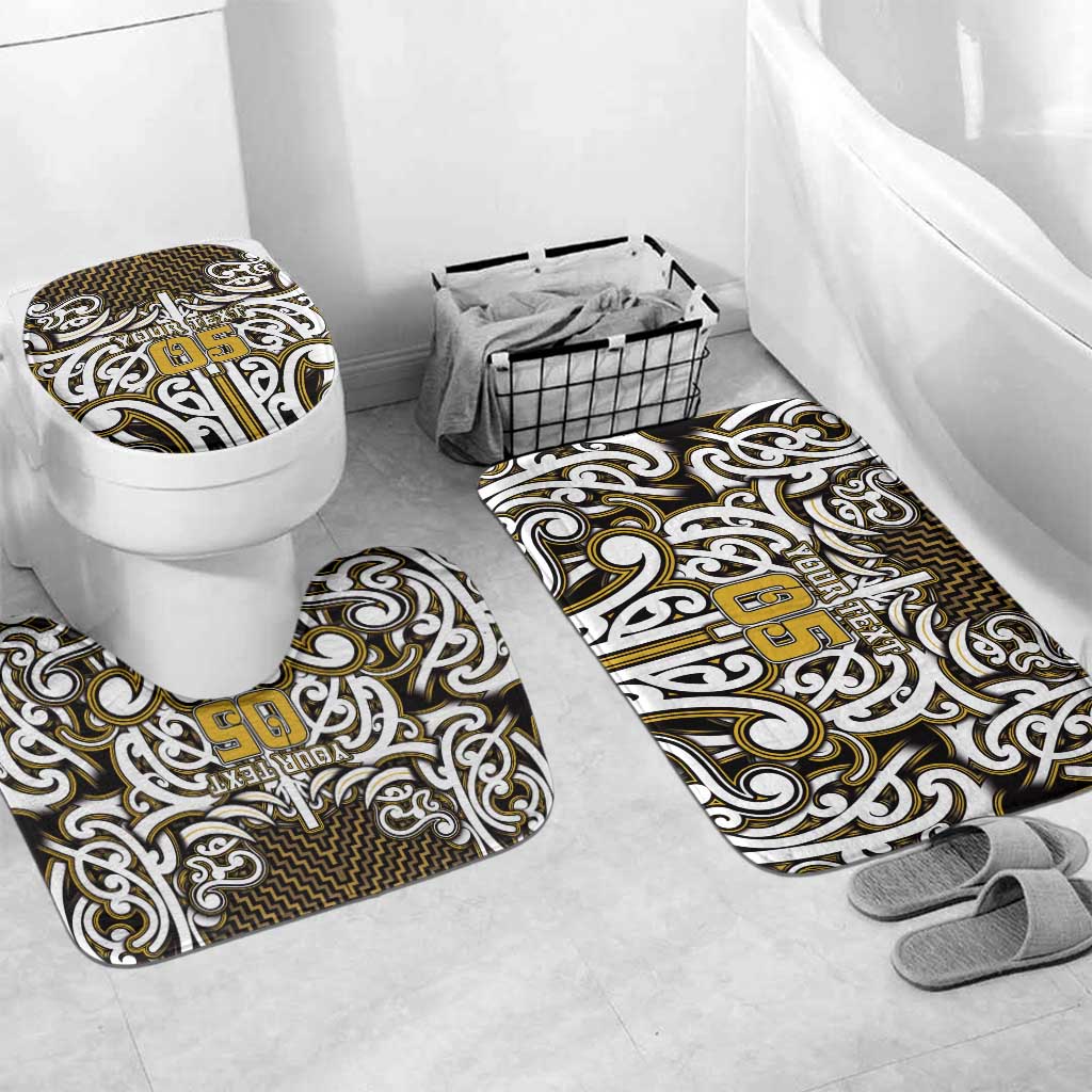 Custom Aotearoa Taranaki Bathroom Set Maori Tribal Pattern Mix Poutama