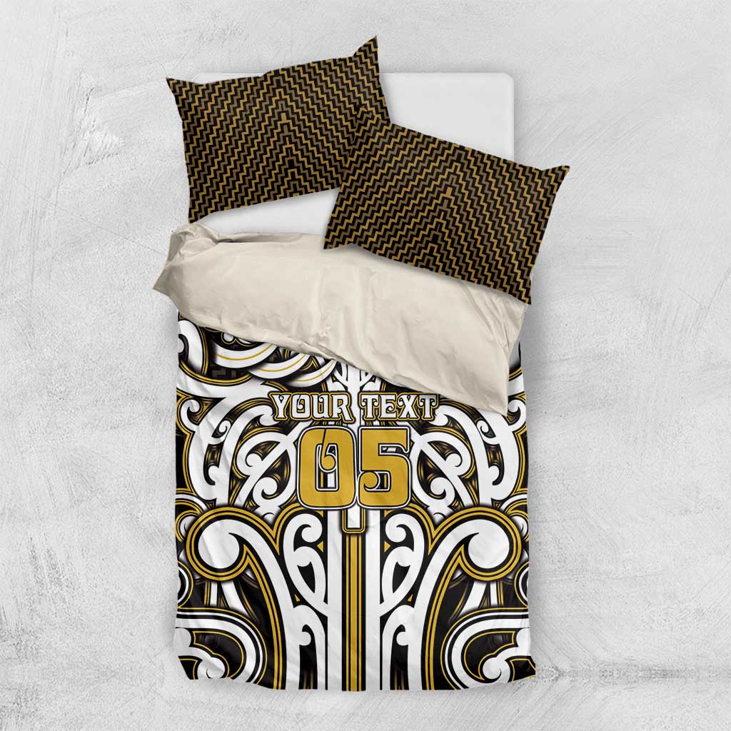 Custom Aotearoa Taranaki Bedding Set Maori Tribal Pattern Mix Poutama