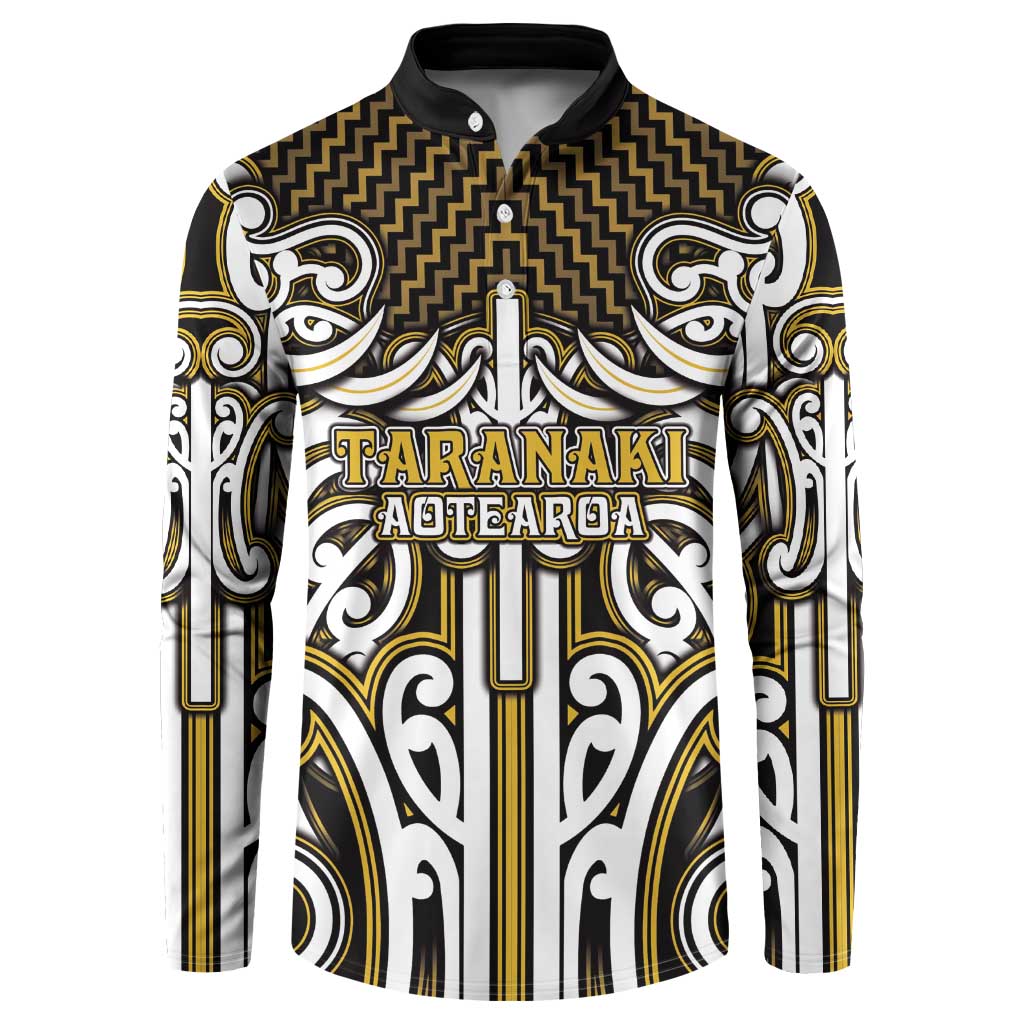 Custom Aotearoa Taranaki Button Sweatshirt Maori Tribal Pattern Mix Poutama