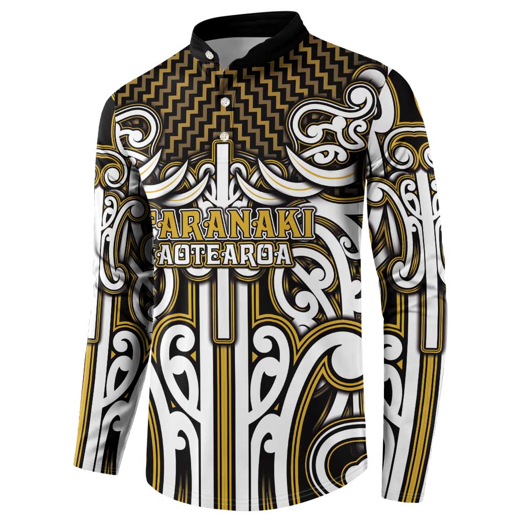 Custom Aotearoa Taranaki Button Sweatshirt Maori Tribal Pattern Mix Poutama