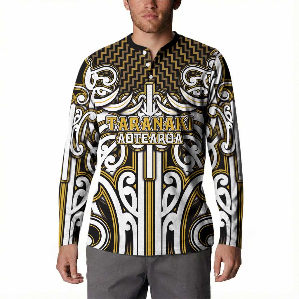 Custom Aotearoa Taranaki Button Sweatshirt Maori Tribal Pattern Mix Poutama