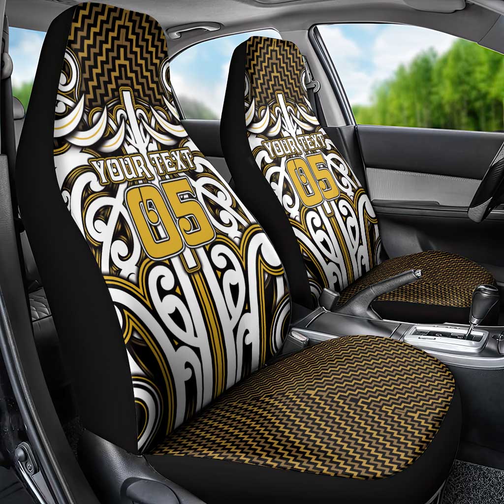Custom Aotearoa Taranaki Car Seat Cover Maori Tribal Pattern Mix Poutama LT05 - Polynesian Pride