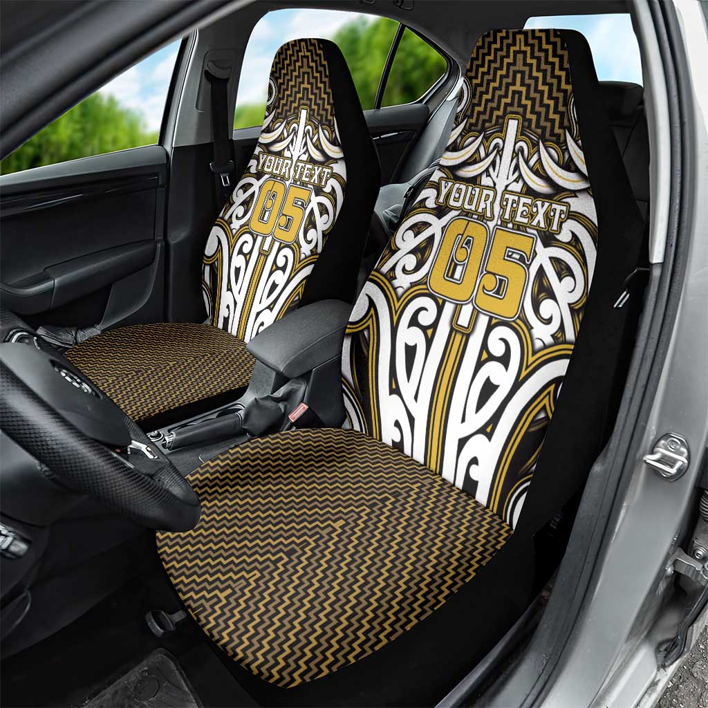 Custom Aotearoa Taranaki Car Seat Cover Maori Tribal Pattern Mix Poutama LT05 - Polynesian Pride