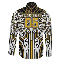 Custom Aotearoa Taranaki Family Matching Long Sleeve Bodycon Dress and Hawaiian Shirt Maori Tribal Pattern Mix Poutama