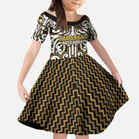 Custom Aotearoa Taranaki Family Matching Tank Maxi Dress and Hawaiian Shirt Maori Tribal Pattern Mix Poutama