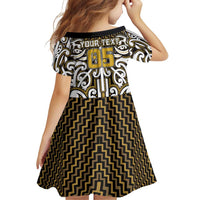 Custom Aotearoa Taranaki Family Matching Tank Maxi Dress and Hawaiian Shirt Maori Tribal Pattern Mix Poutama