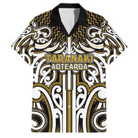 Custom Aotearoa Taranaki Family Matching Tank Maxi Dress and Hawaiian Shirt Maori Tribal Pattern Mix Poutama