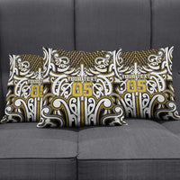 Custom Aotearoa Taranaki Pillow Cover Maori Tribal Pattern Mix Poutama