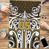 Custom Aotearoa Taranaki Puzzle Maori Tribal Pattern Mix Poutama