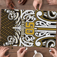 Custom Aotearoa Taranaki Puzzle Maori Tribal Pattern Mix Poutama