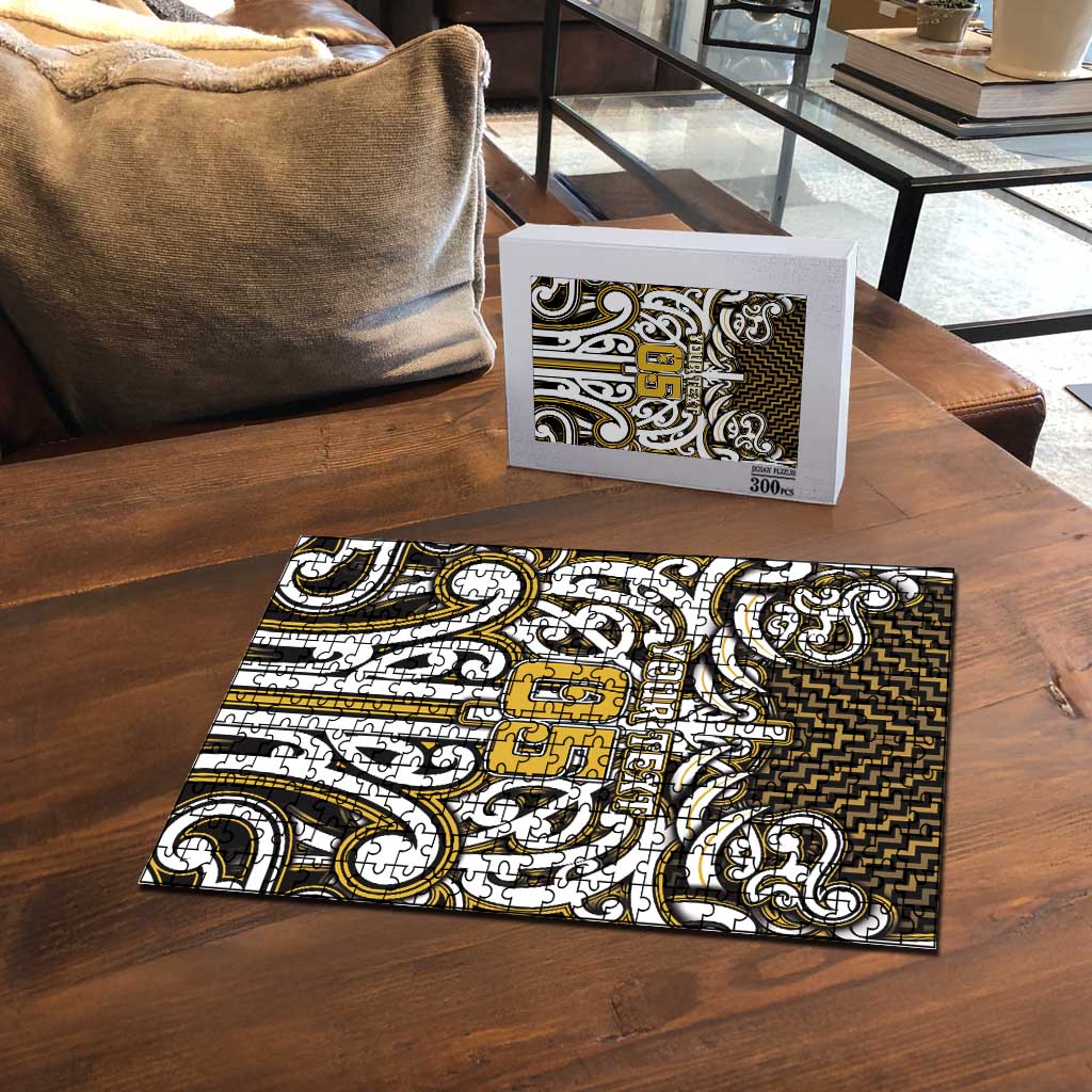 Custom Aotearoa Taranaki Puzzle Maori Tribal Pattern Mix Poutama