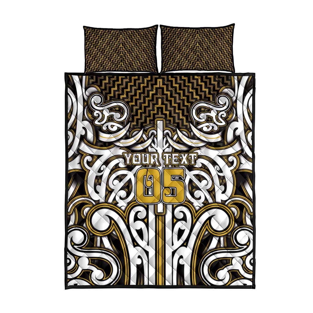 Custom Aotearoa Taranaki Quilt Bed Set Maori Tribal Pattern Mix Poutama LT05 - Polynesian Pride