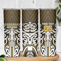 Custom Aotearoa Taranaki Skinny Tumbler Maori Tribal Pattern Mix Poutama LT05 - Polynesian Pride