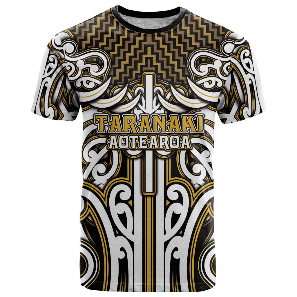 Custom Aotearoa Taranaki T Shirt Maori Tribal Pattern Mix Poutama