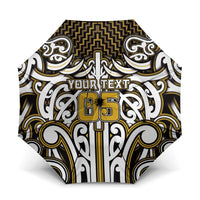 Custom Aotearoa Taranaki Umbrella Maori Tribal Pattern Mix Poutama